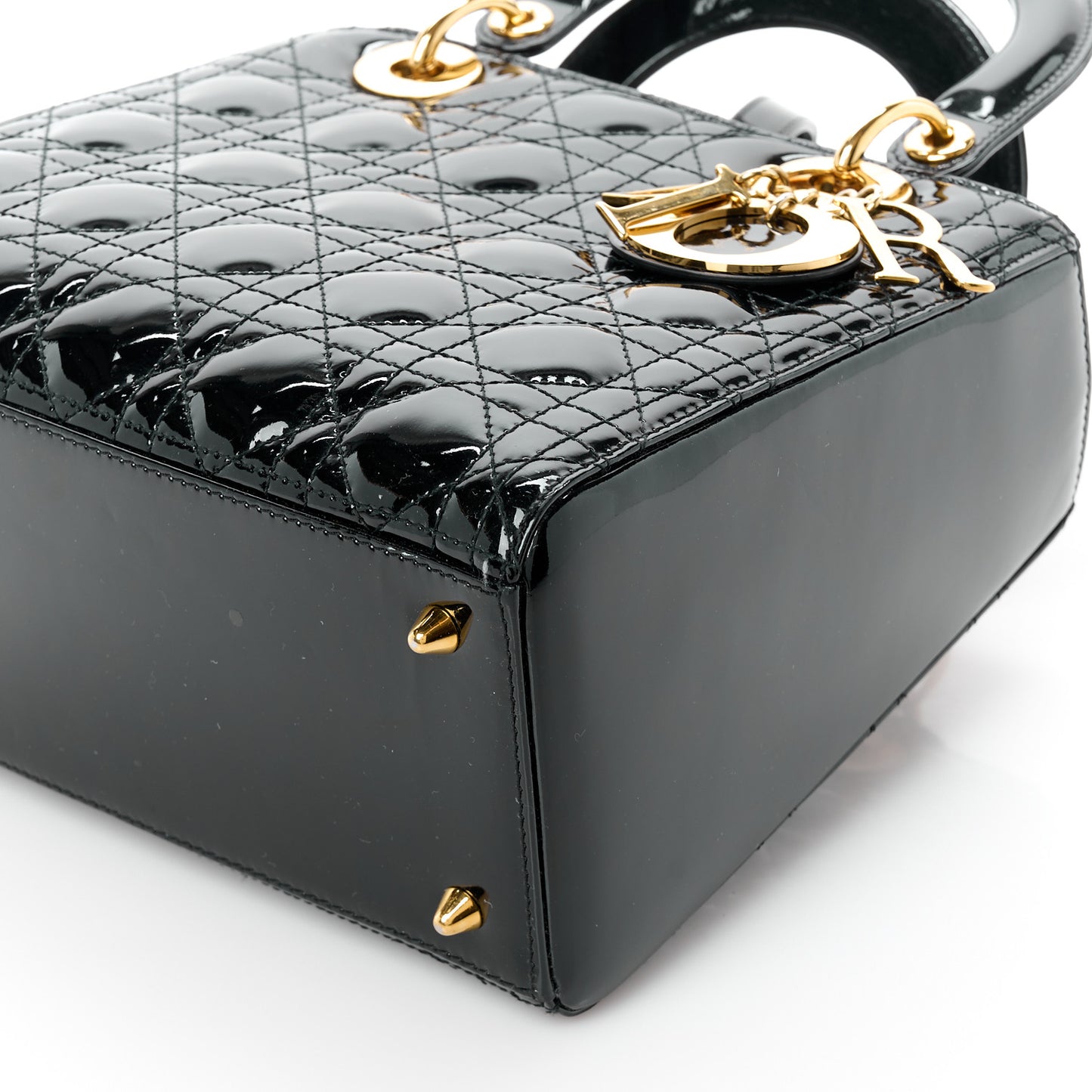 Patent Cannage Medium Lady Dior Black