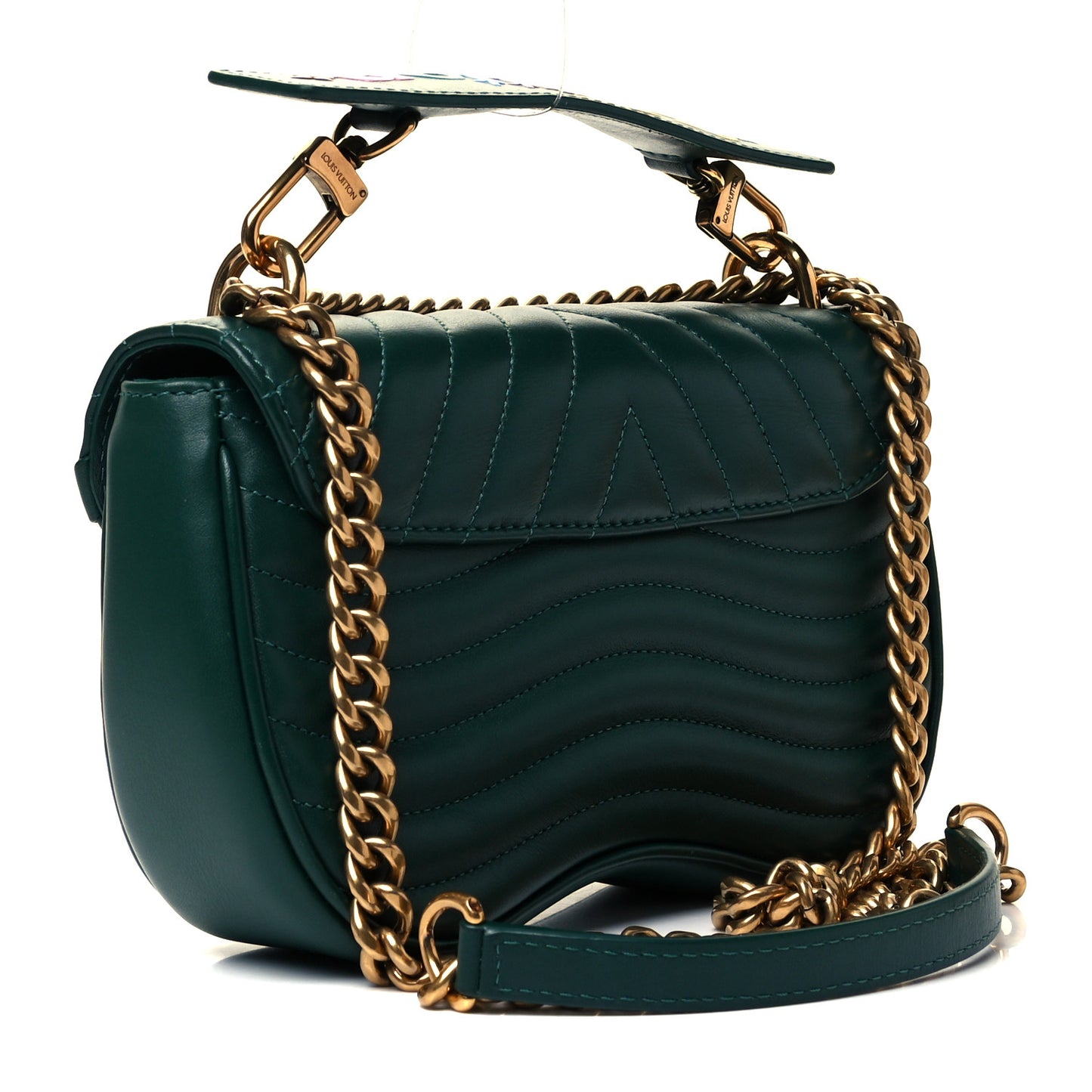 Calfskin New Wave Chain PM Emerald