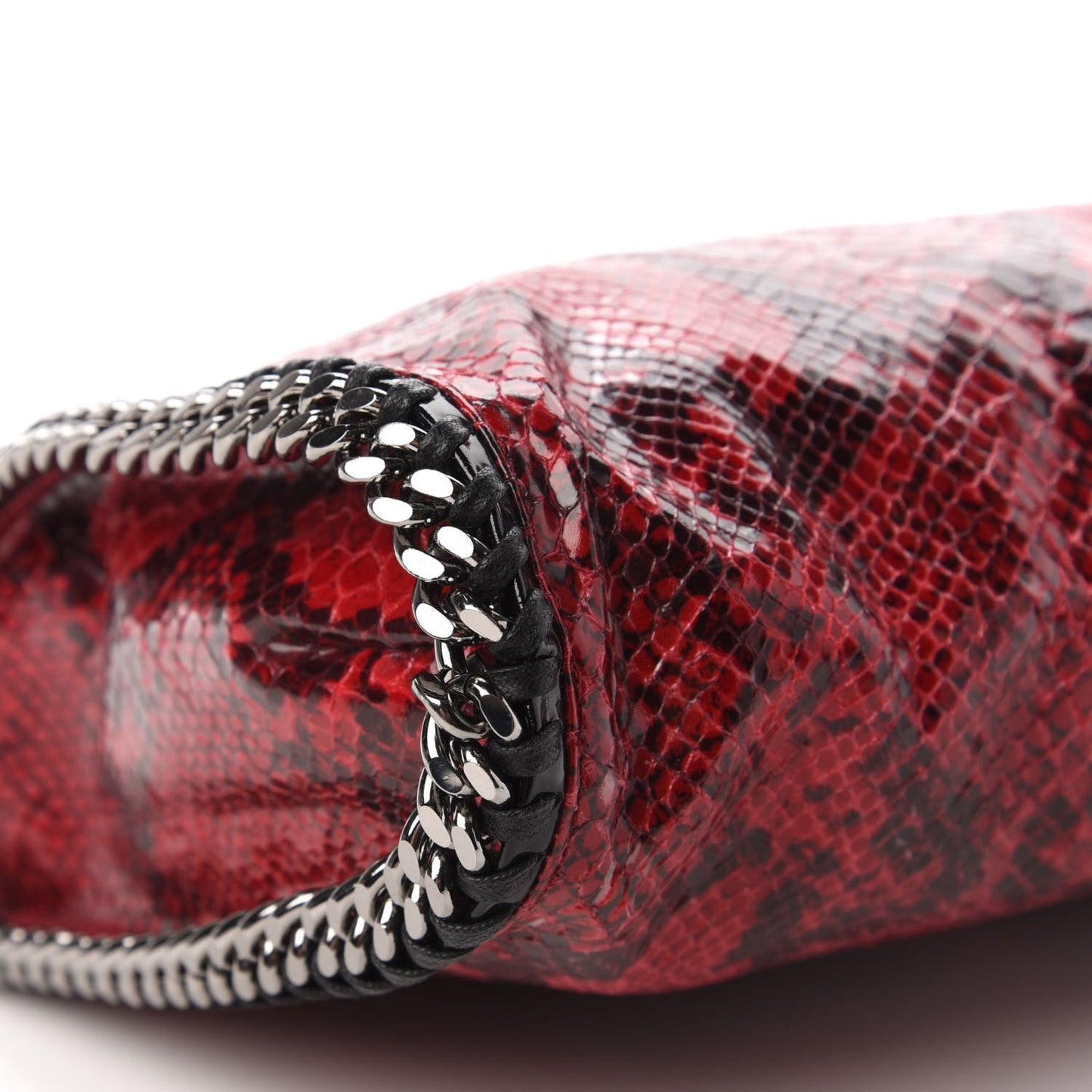 Eco Python Falabella Fold Over Tote Red