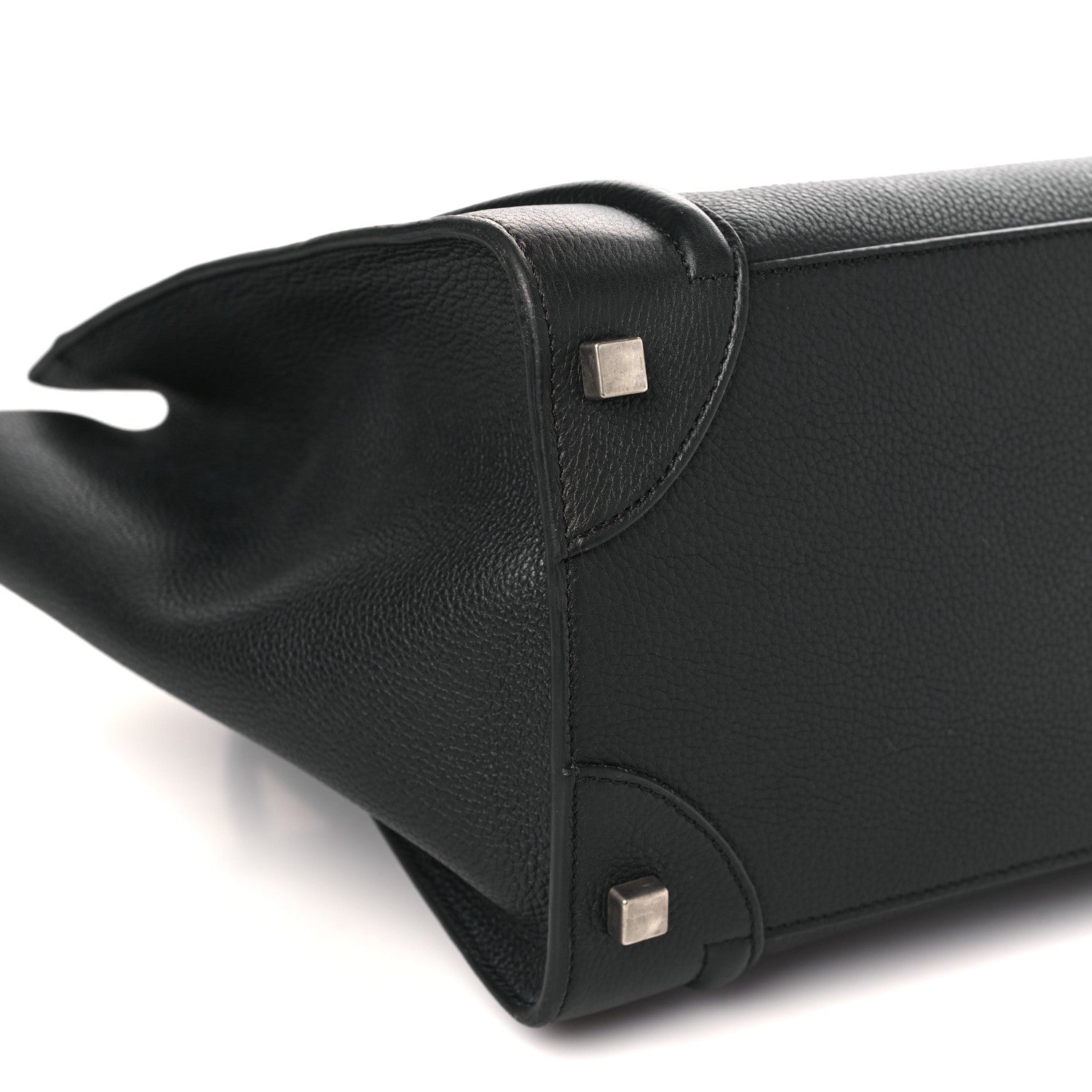 Celine Drummed Calfskin Mini Luggage Black 7 of 8