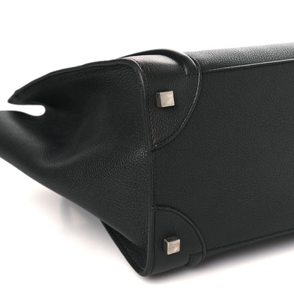 Celine Drummed Calfskin Mini Luggage Black 7 of 8