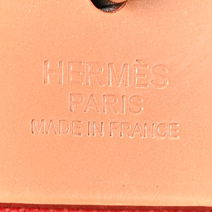 Hermes Vache Hunter Toile Herbag Zip 31 PM Rouge Tomate Natural 7 of 11