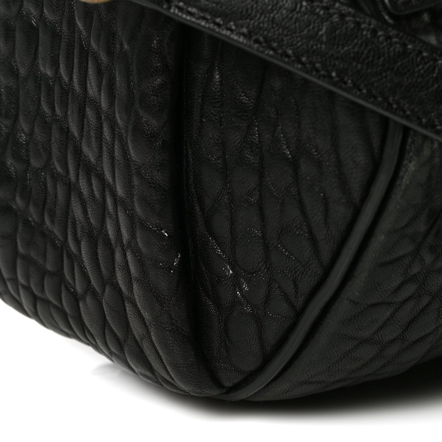 Alexander Wang Pebbled Lambskin Rockie Black Pale Gold Hardware 10 of 10