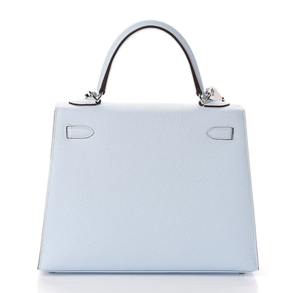 Hermes Epsom Kelly Sellier 25 Bleu Brume 4 of 32