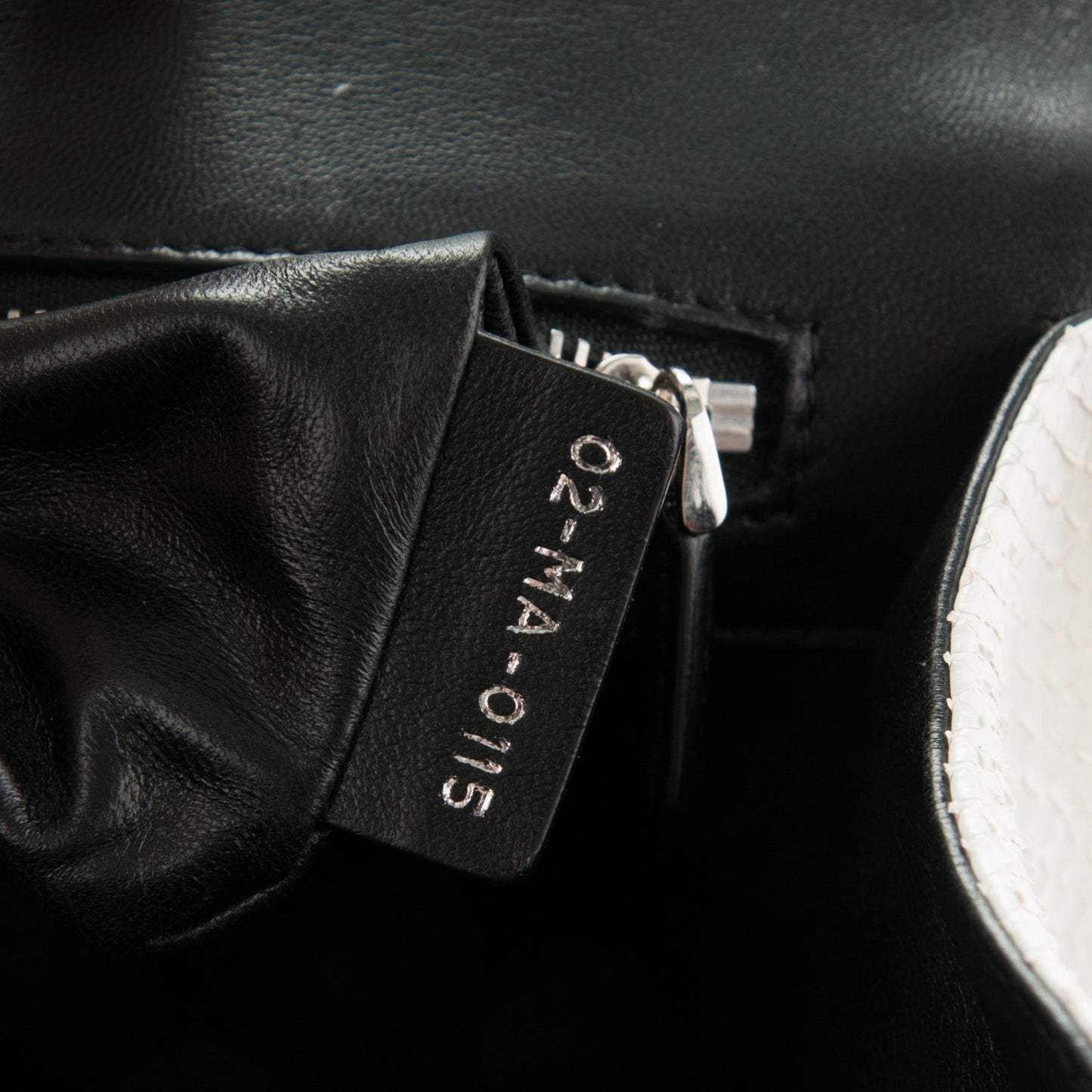 Lambskin Python Large Diorama Flap Bag Black White