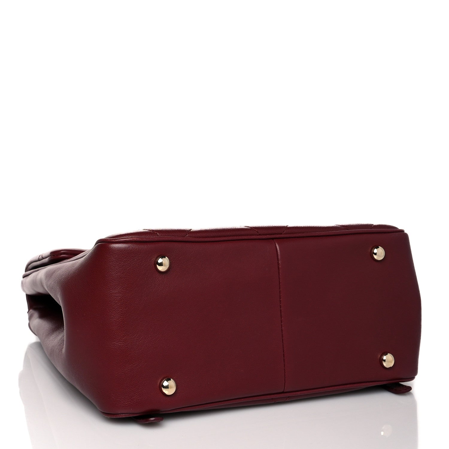 Chanel Lambskin Quilted Chain Backpack Burgundy 4 of 10