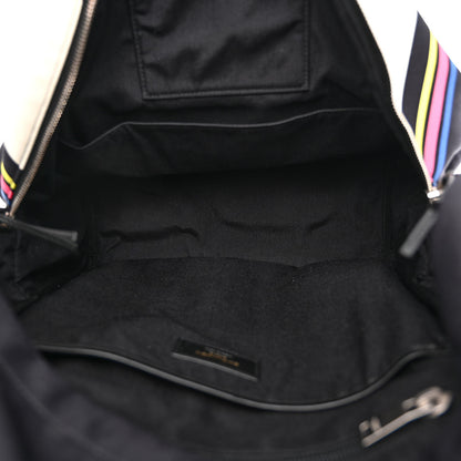 Saint Laurent Nylon Twill Dinosaur Print City Backpack Black Multicolor 5 of 14