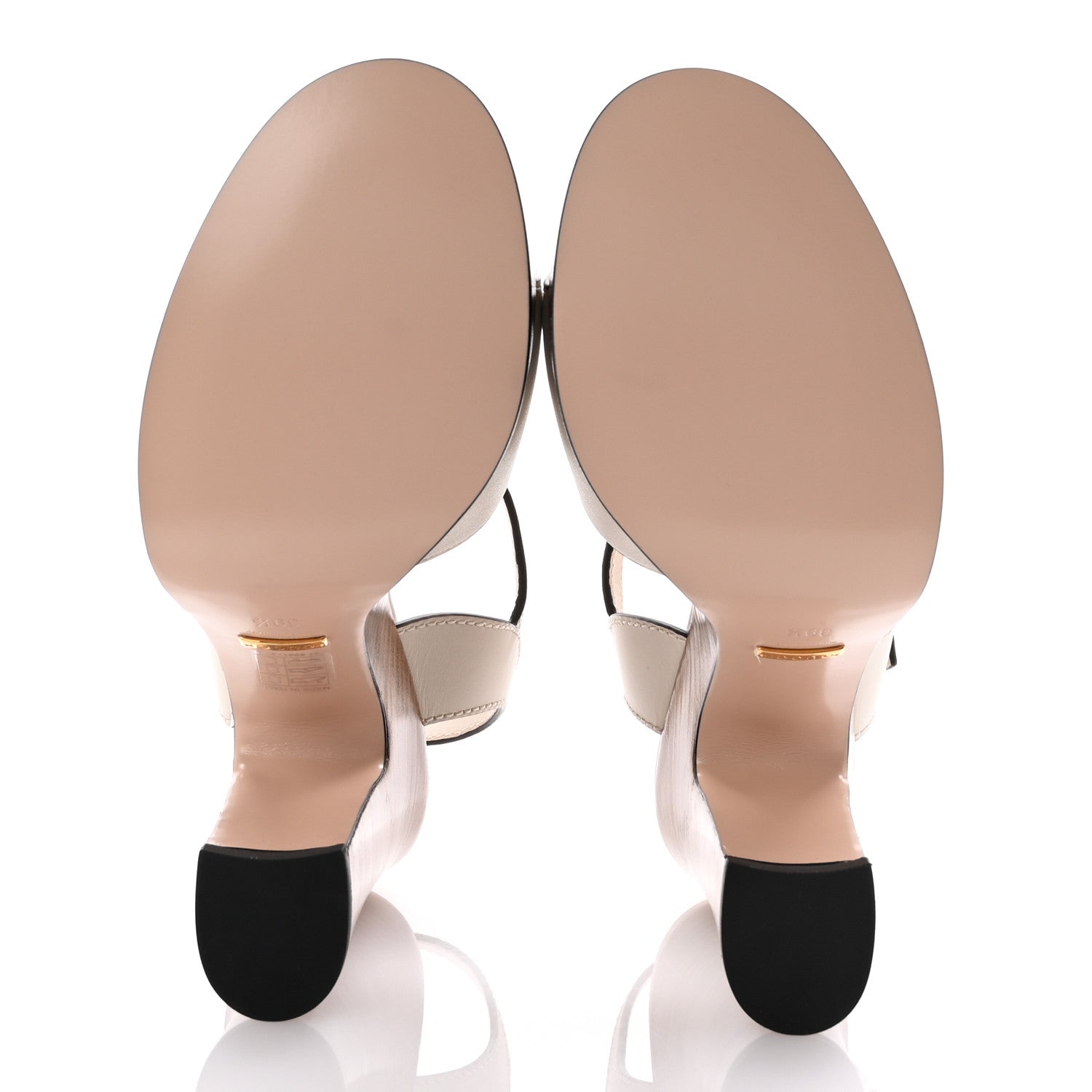 Gucci Cosmos Softy Calfskin Wooden Interlocking G Cut-Out 30/120mm Platform Sandals 39.5 Mystic White 6 of 9