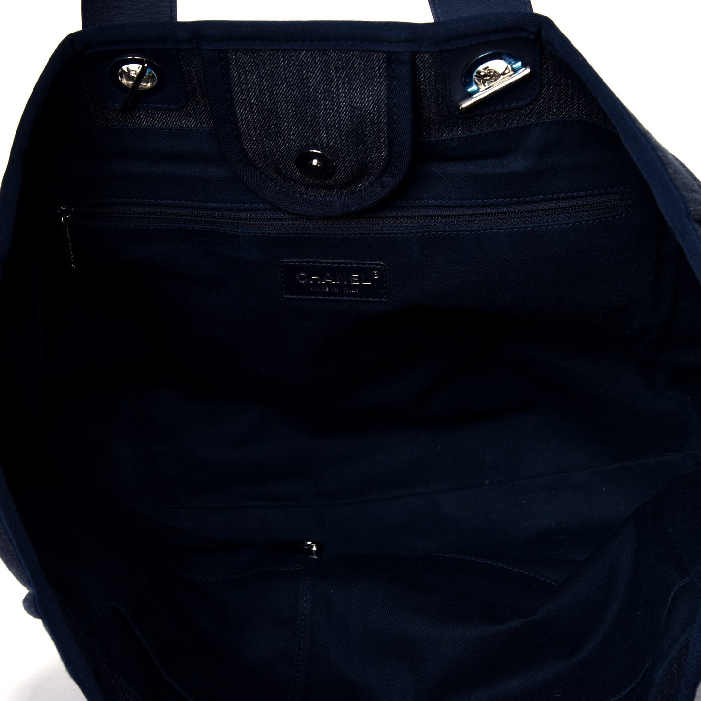 Denim Medium Deauville Tote Dark Blue