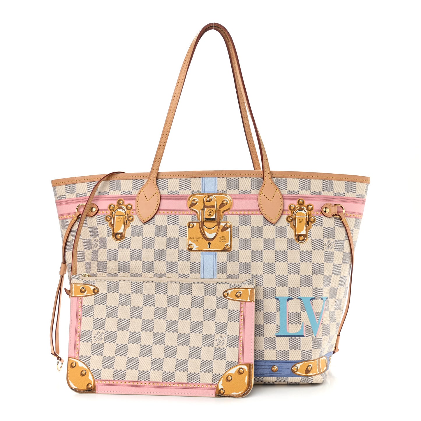 Damier Azur Summer Trunks Neo Neverfull MM