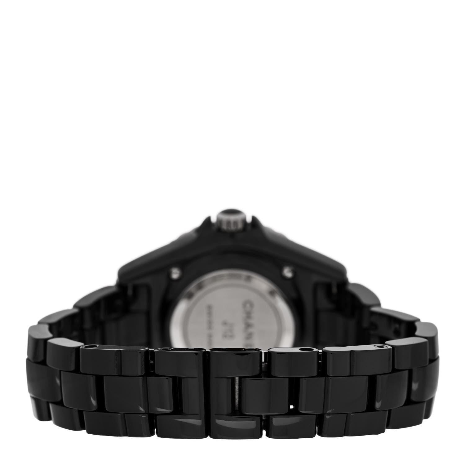 Chanel Stainless Steel Ceramic 33mm J12 Quartz Watch Black 3 of 5