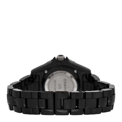 Chanel Stainless Steel Ceramic 33mm J12 Quartz Watch Black 3 of 5