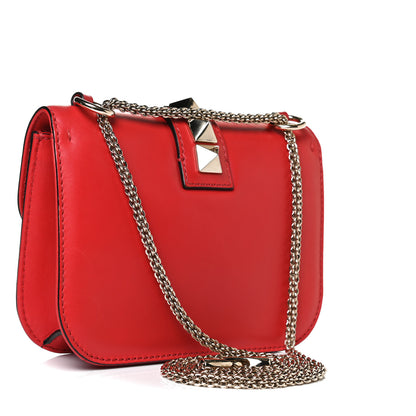 Valentino Garavani Vitello Small Glam Lock Rockstud Flap Red 2 of 12