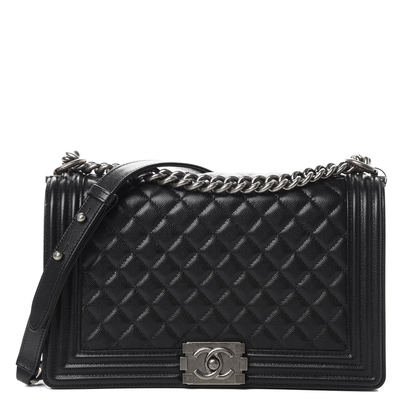 Caviar Quilted New Medium Boy Flap Black