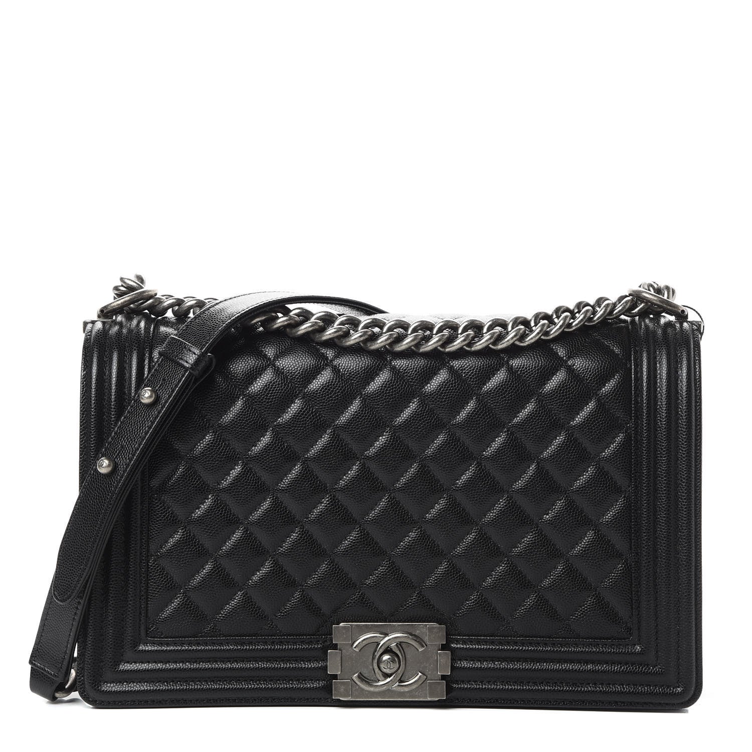 Chanel Caviar Quilted New Medium Boy Flap Black 1 of 11