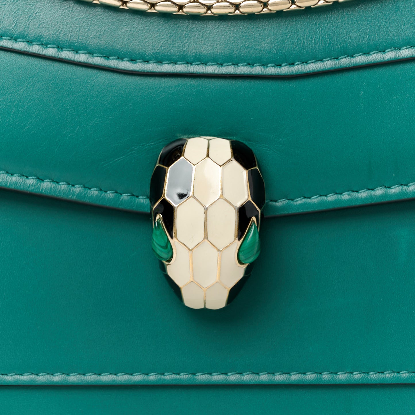 Calfskin Serpenti Forever Shoulder Bag Emerald Green
