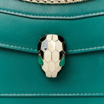 Bulgari Calfskin Serpenti Forever Shoulder Bag Emerald Green 11 of 14