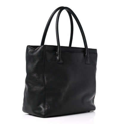 Chanel Calfskin Tall Cerf Tote Black 2 of 18
