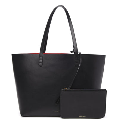 Mansur Gavriel Calfskin Large Shopping Tote Black Flamma 1 of 14