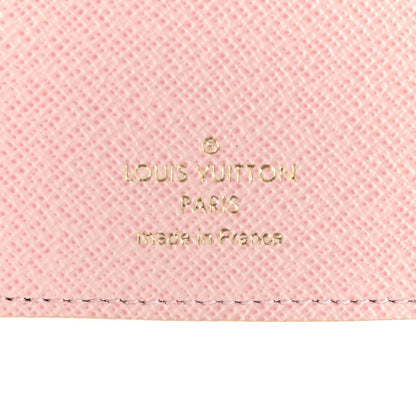 Louis Vuitton Damier Azur Victorine Wallet Rose Ballerine 6 of 8