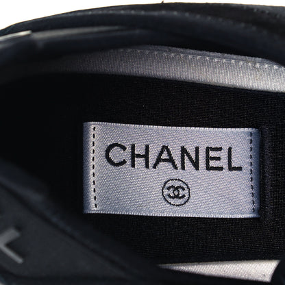 Chanel Velvet Calfskin Mixed Fibers CC Sneakers 41 Black 7 of 7