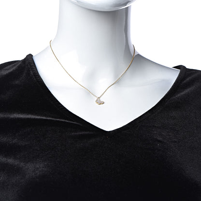 Van Cleef & Arpels 18K Yellow Gold Mother of Pearl Sweet Alhambra Butterfly Pendant Necklace 2 of 7