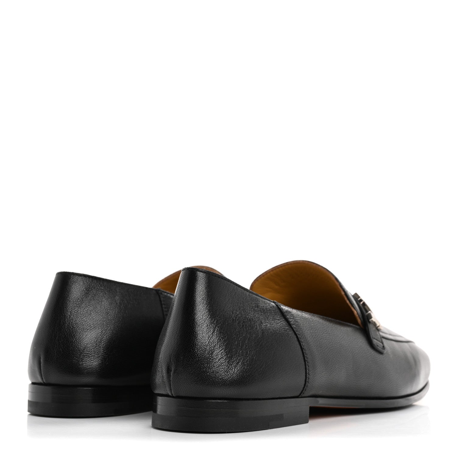 Hermes Goatskin Mens Giovanni Loafer 41 Black 5 of 10