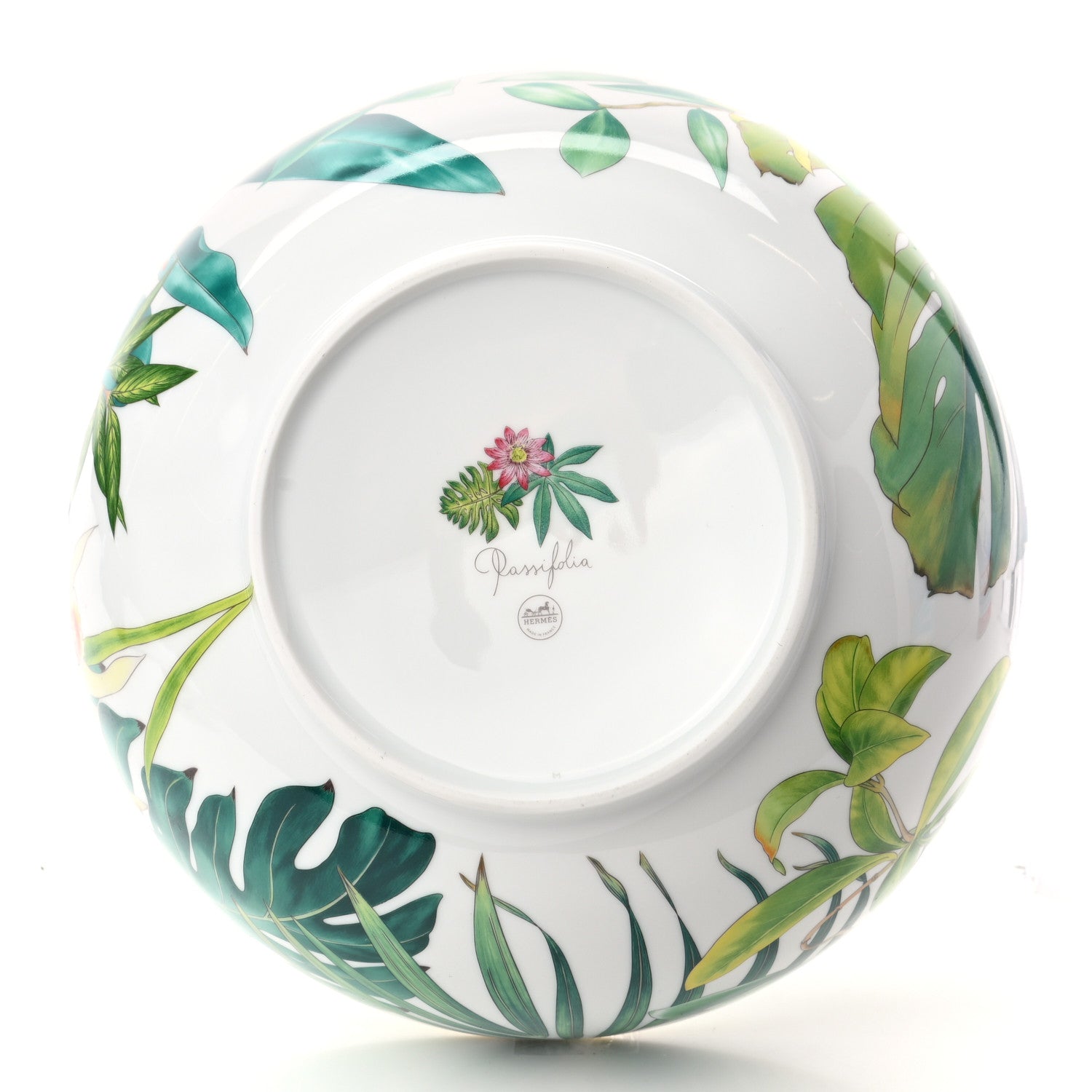 Hermes Porcelain Large Passiflora Salad Bowl 4 of 8