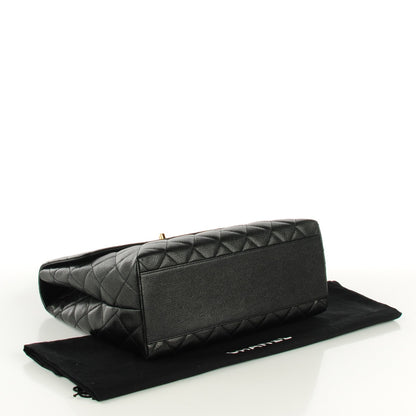 Chanel Caviar Quilted Jumbo Kelly Flap Black 4 of 9