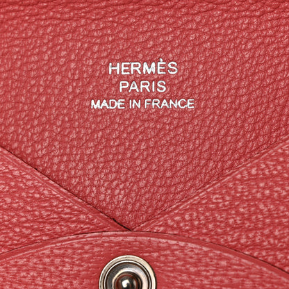 Hermes Chevre Mysore Calvi Card Case Rose Azalee 6 of 7