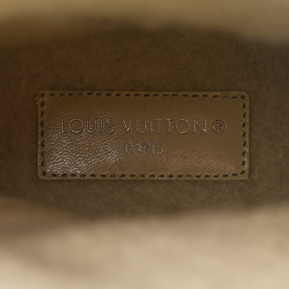 Louis Vuitton Suede Calfskin Shearling Snowdrop Flat Ankle Boot 37 Cognac 8 of 9