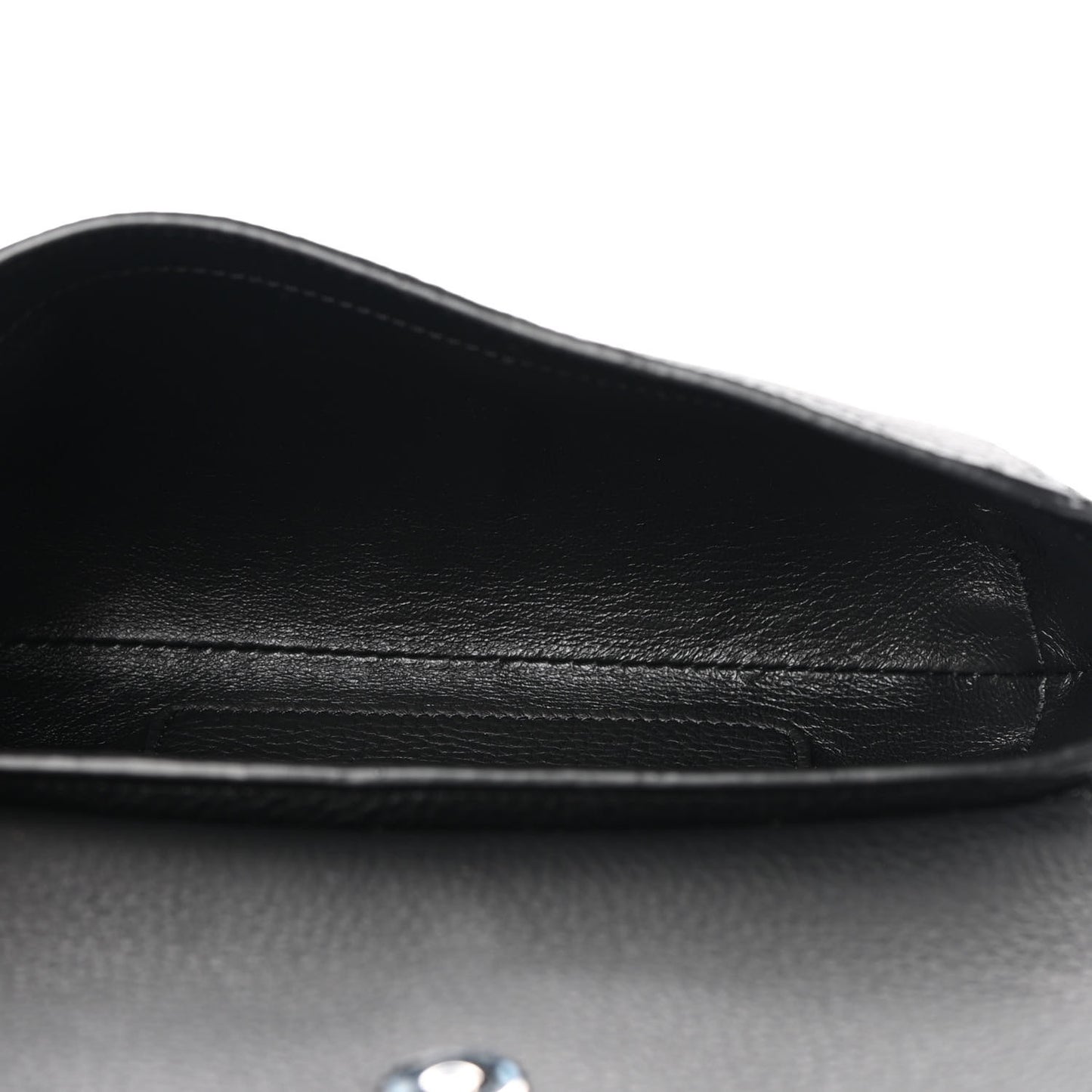 Grained Calfskin Alphabet Crossbody Pouch Black