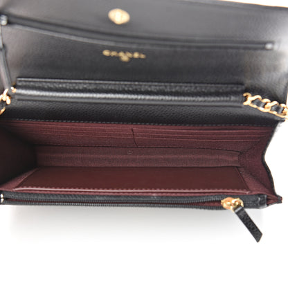 Chanel Caviar Quilted Wallet On Chain WOC Black 4 of 12