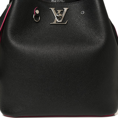 Louis Vuitton Calfskin Lockme Bucket Black 7 of 12