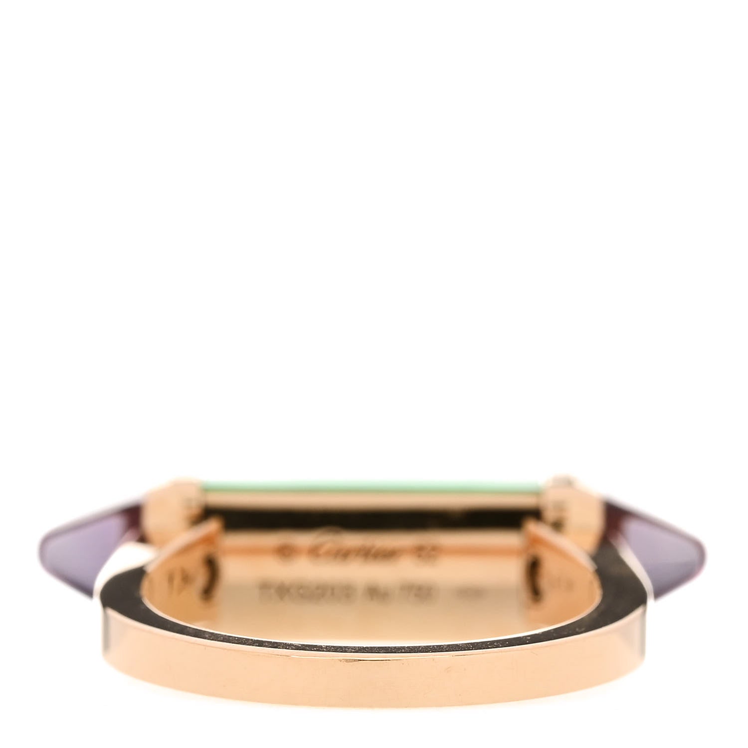 Cartier 18K Pink Gold Chrysoprase Amethyst Les Berlingots de Cartier Ring 52 6 4 of 6
