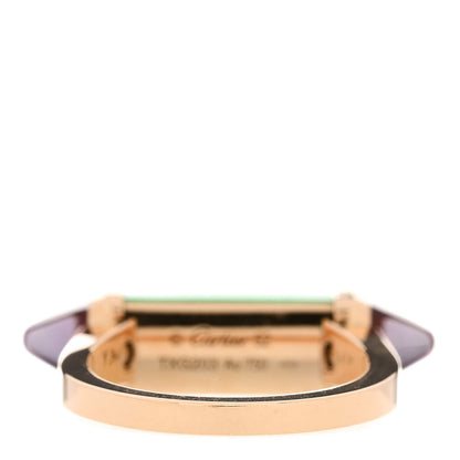 Cartier 18K Pink Gold Chrysoprase Amethyst Les Berlingots de Cartier Ring 52 6 4 of 6