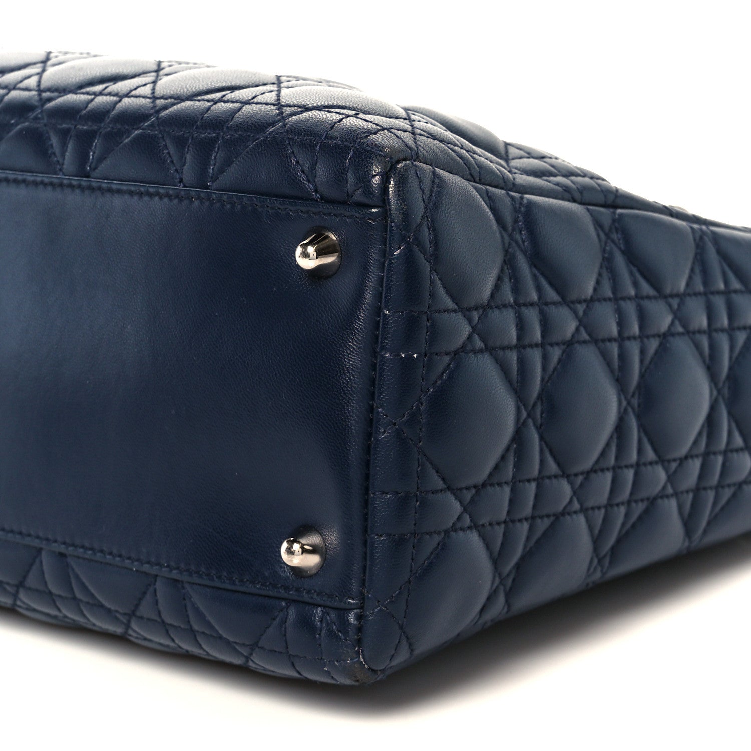 Christian Dior Lambskin Cannage Large Lady Dior Navy Blue 10 of 10