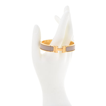 Hermes Enamel Narrow Clic Clac H Bracelet GM Marron Glace 2 of 6