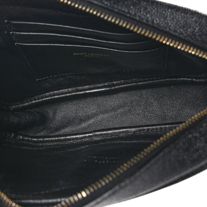 Saint Laurent Grain De Poudre Matelasse Monogram Mini Lou Camera Bag Black 5 of 10