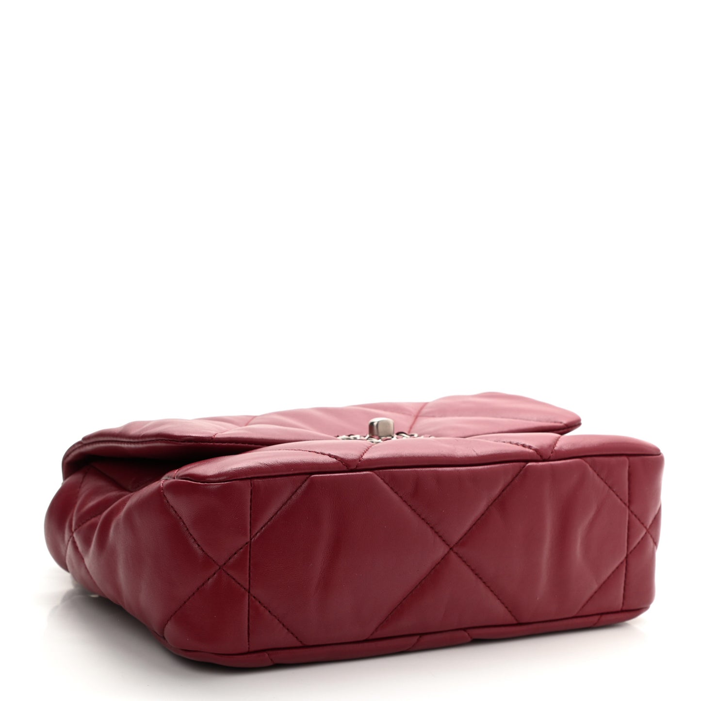Lambskin Quilted Medium Chanel 19 Flap Dark Red