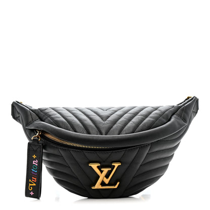 Louis Vuitton Calfskin Quilted New Wave Bumbag Black 1 of 12