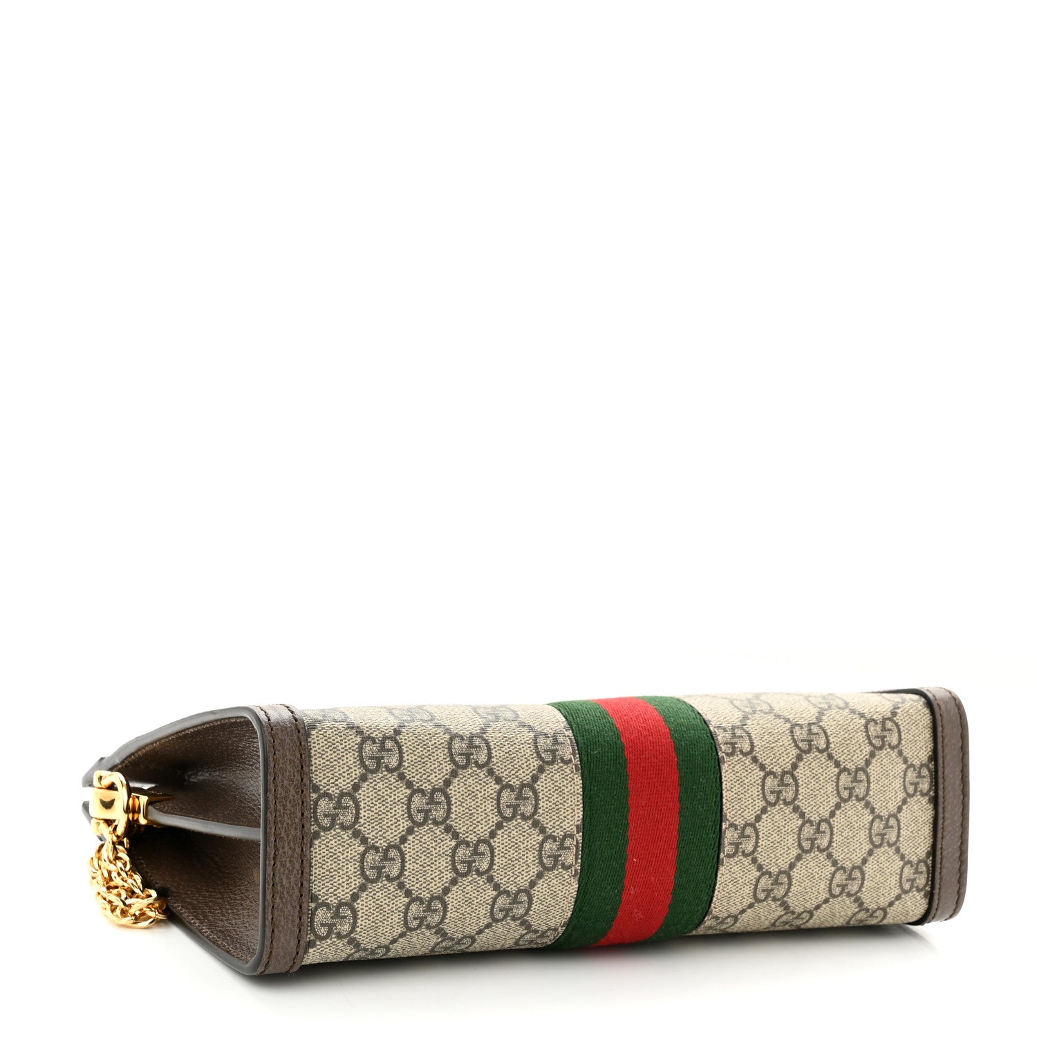 Gucci GG Supreme Monogram Web Small Ophidia Chain Shoulder Bag Brown 4 of 10
