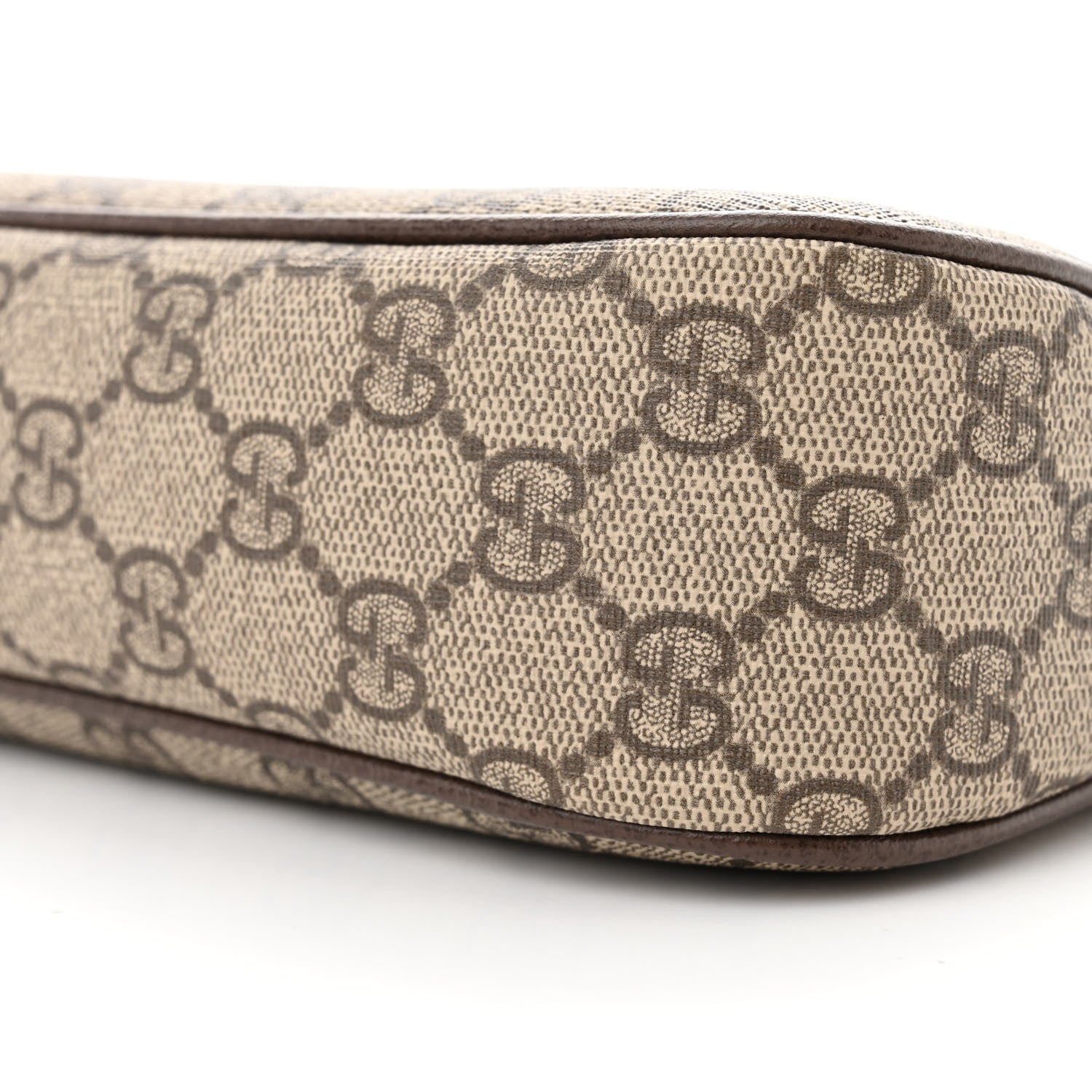 Gucci GG Supreme Monogram Textured Dollar Calfskin Small Ophidia Hobo Beige Ebony New Acero 10 of 10