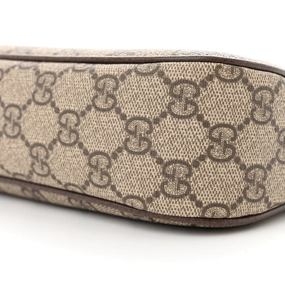Gucci GG Supreme Monogram Textured Dollar Calfskin Small Ophidia Hobo Beige Ebony New Acero 10 of 10