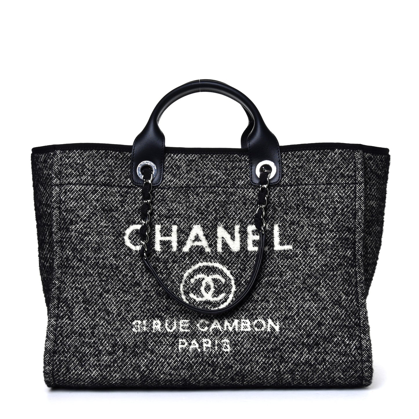 Mixed Fibers Medium Deauville Tote Black