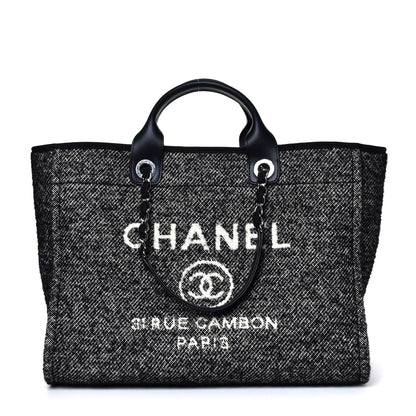 Chanel Mixed Fibers Medium Deauville Tote Black 1 of 8