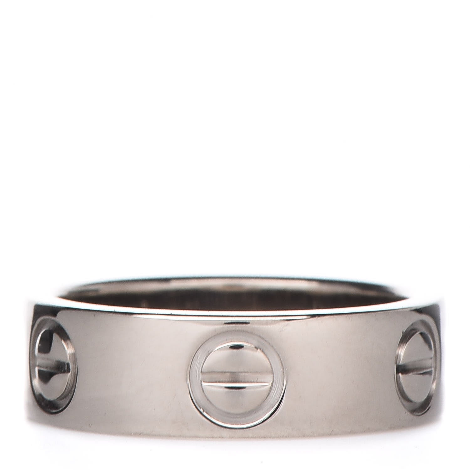 Cartier 18K White Gold 5.5mm LOVE Ring 49 4.75 1 of 6