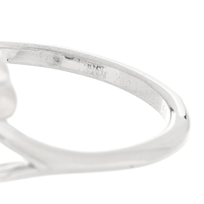 Christian Dior 18K White Gold Diamond Tete de Mort Ring 50 5.25 4 of 4