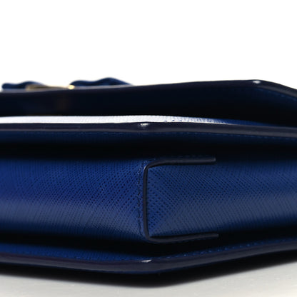 Salvatore Ferragamo Printed Calfskin Ginny Shoulder Bag Blue 10 of 11