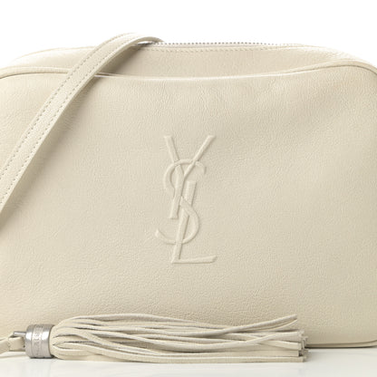 Saint Laurent Lambskin Monogram Small Lou Camera Bag White 8 of 13
